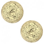 Polaris cabochon Plat 12mm stone look Almond brown